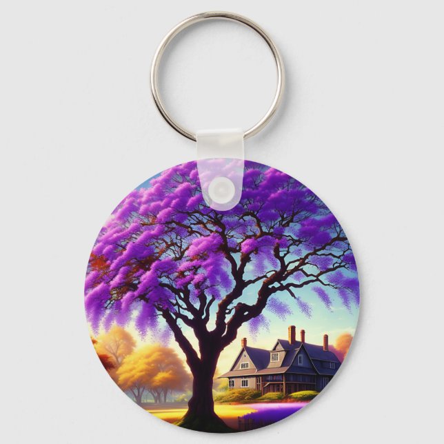 Porte-clés Jacaranda Tree Farm House, Keyring (Recto)