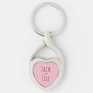 Porte-clés Jack et Jill/Couple personnalisé