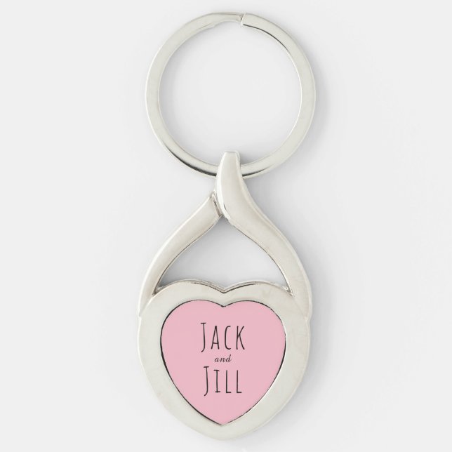 Porte-clés Jack et Jill/Couple personnalisé (Devant)