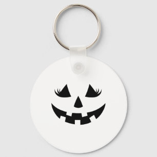 Porte-clés Jack-o'-lantern Face Citrouille Eyelashes Hallowee