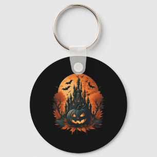Porte-clés Jack O'Lantern Face Halloween Citrouille Éffrayant