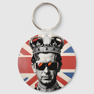 Porte-clés jack union lunettes de soleil roi Charles iii
