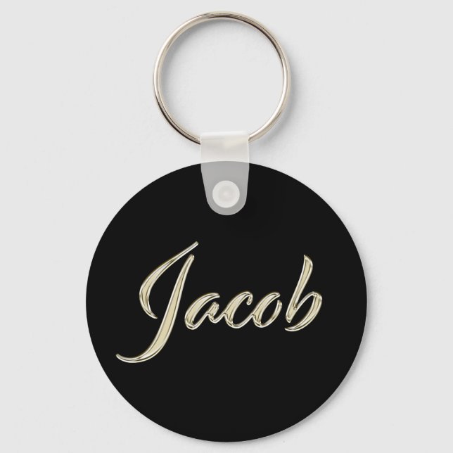 Porte-clés Jacob Name whitegold Button (Recto)
