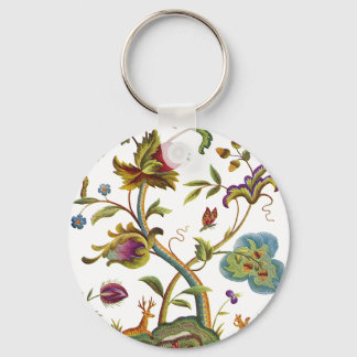 Porte-clés Jacobean Crewel Brodery Arbre de vie