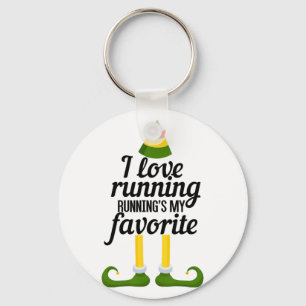 Porte-clés J'adore courir, courir est mon Noël drôle préféré