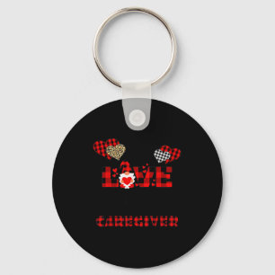 Porte-clés J'adore être un cadeau de flanelle de soignant de