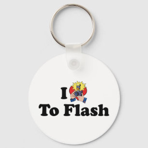 Porte-clés J'adore Flash - Amateur de Photographie