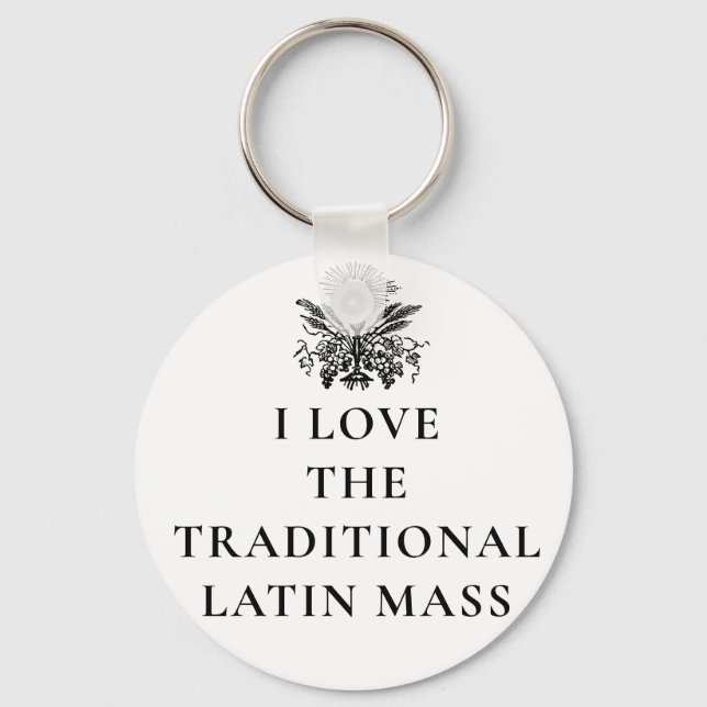 PORTE-CLÉS J'ADORE LA MASSE TRADITIONNELLE LATINE RELIGIEUSE (Recto)
