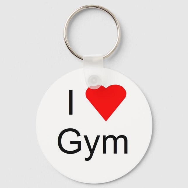 Porte-clés J'adore la salle de gym (Recto)