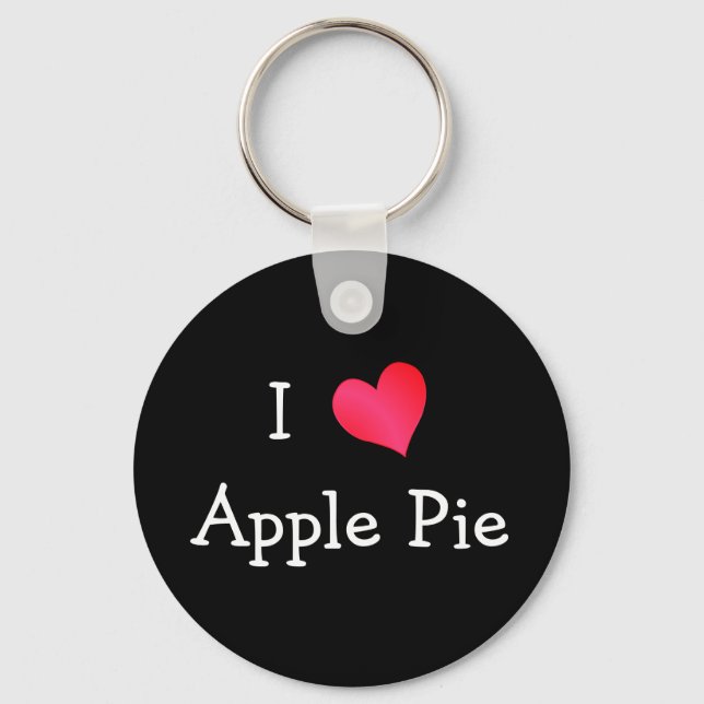 Porte-clés J'adore la tarte aux pommes (Recto)