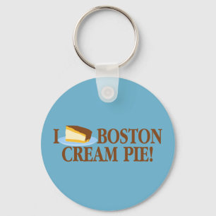 Porte-clés J'adore la tarte crème de Boston