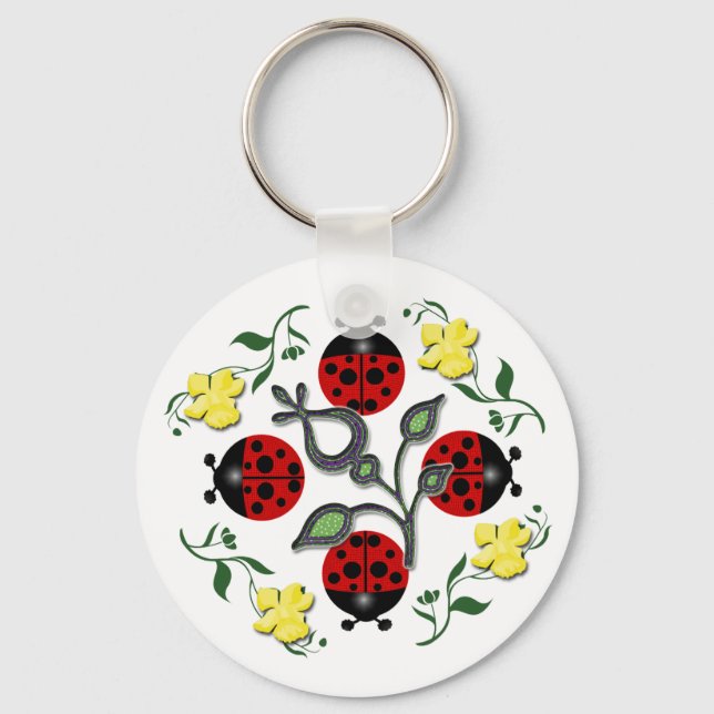 Porte-clés J'adore Ladybugs (Recto)
