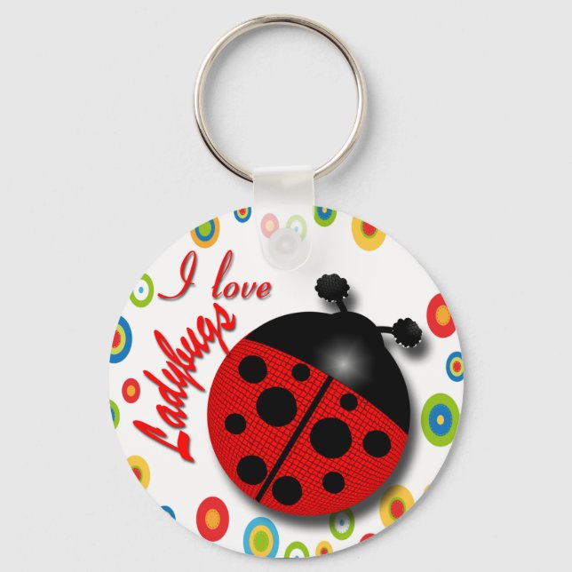 Porte-clés J'adore Ladybugs (Recto)