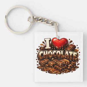 Porte-clés J'adore le Chocolat