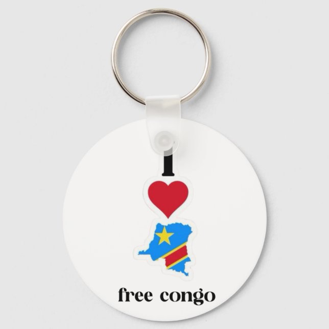 Porte-clés j'adore le design de congo (Recto)