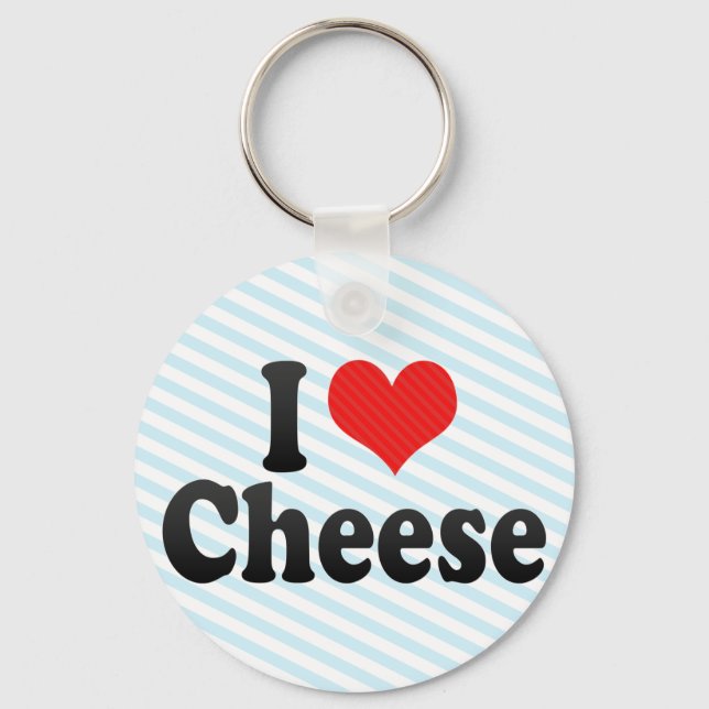 Porte-clés J'adore le fromage (Recto)
