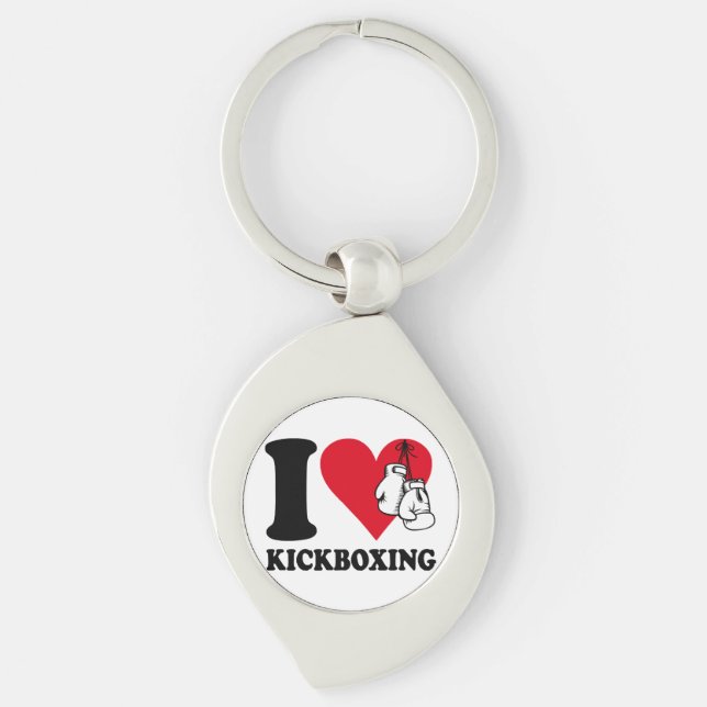 Porte-clés J'adore le kickboxing (Devant)