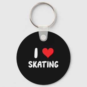Porte-clés J'adore le patinage - Patineur patinage skateboard