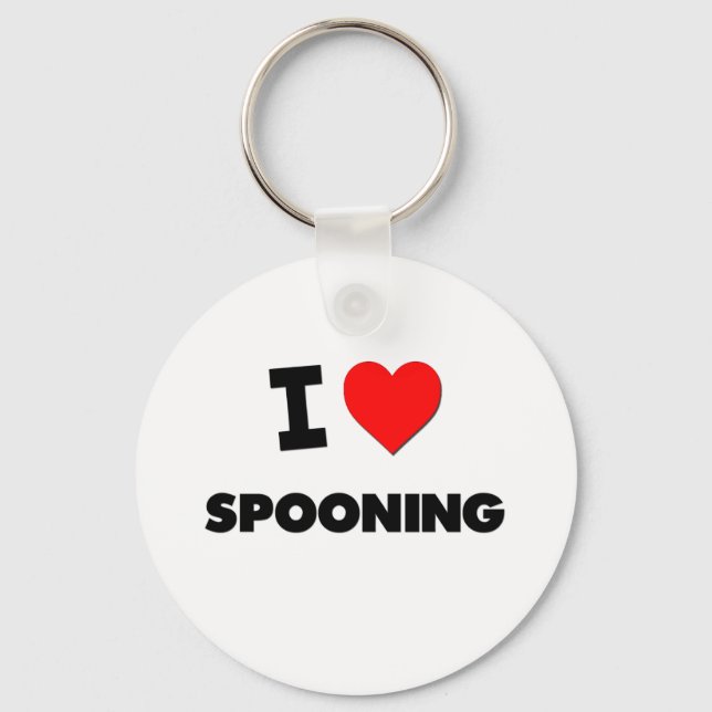 Porte-clés J'adore le Spooning (Recto)