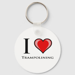 Porte-clés J'adore le trampolining