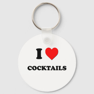 Porte-clés J'adore les cocktails