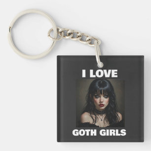 PORTE-CLÉS J'ADORE LES FILLES GOTH 
