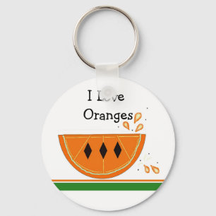 Porte-clés J'adore les oranges