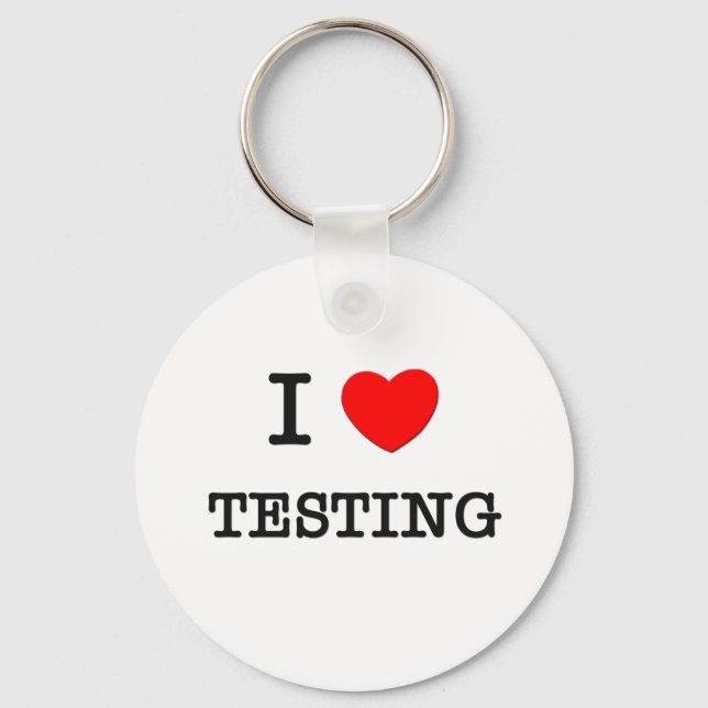 Porte-clés J'adore les tests (Recto)