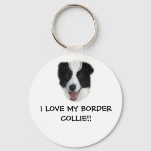 Porte-clés J'ADORE MON COLLIE FRONTALIER ! ! Clavier.