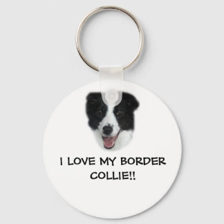 Porte-clés J'ADORE MON COLLIE FRONTALIER ! ! Clavier.