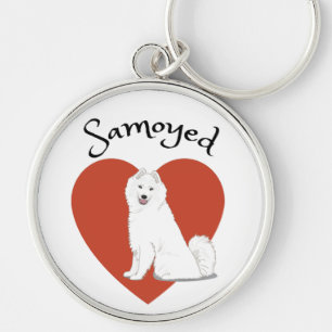 Porte-clés J'adore mon Samoyed !