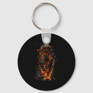 Porte-clés Jaguar flamboyant Léopard féroce Animal de feu sau