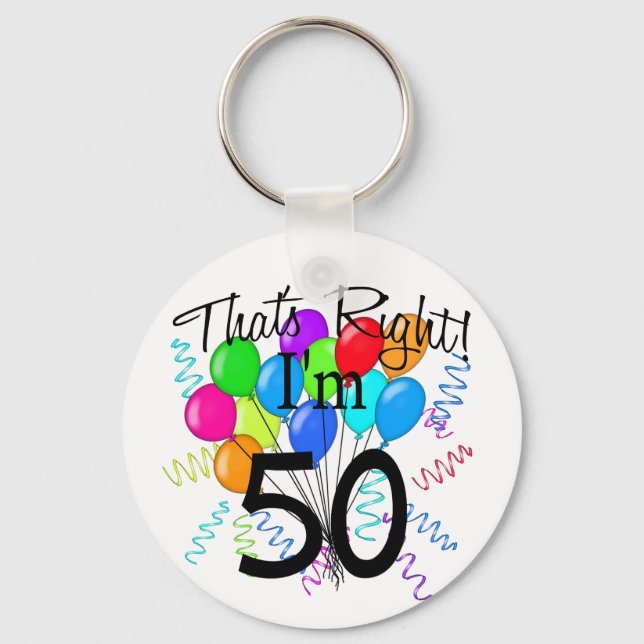 Porte-clés J'ai 50 ans - Anniversaire (Recto)