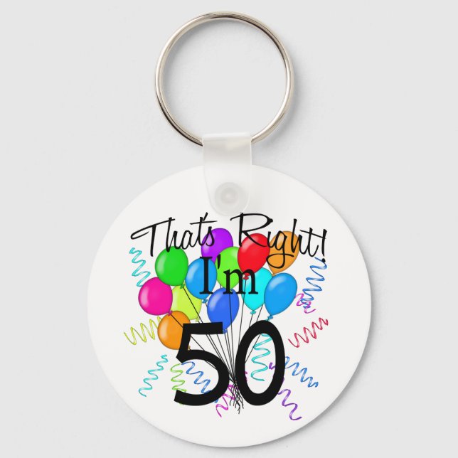 Porte-clés J'ai 50 ans - Anniversaire (Recto)