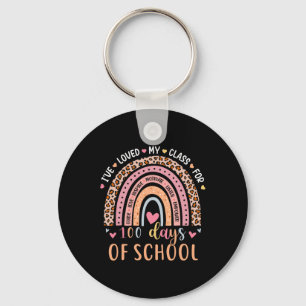 Porte-clés J'Ai Aimé Mon Cl Pendant 100 Jours École Rainbow T