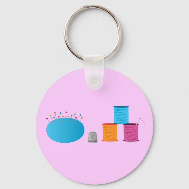 Porte-clés J'ai cousu du coeur (Recto)