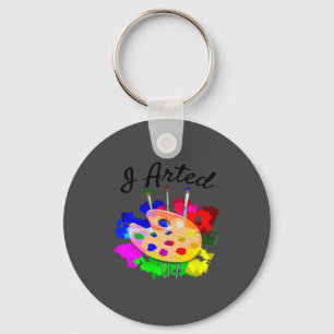 Porte-clés J'ai créé des pinceaux de palette d'artiste drôle 