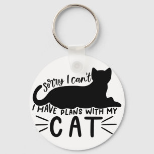 Porte-clés J'ai des plans avec mon chat