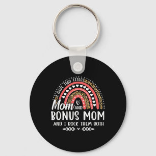 Porte-clés J'ai deux titres Maman Bonus Maman Fête des Mères