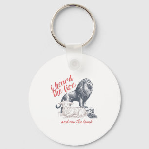 Porte-clés J'ai entendu le lion et vu le mouton Minimaliste