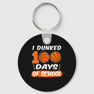 Porte-clés J'Ai Fait 100 Jours De Basketball Scolaire