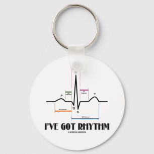 Porte-clés J'ai le rythme (ECG/EKG - le contour de ruelle