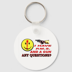 PORTE-CLÉS J'AI PMS & GUN... DES QUESTIONS ?