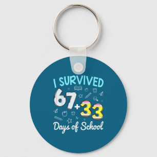 Porte-clés J'ai survécu 67 33 jours d'école