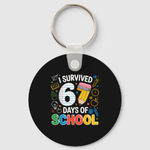 Porte-clés J'ai survécu 67 Jours D'école Drôle Mème Professeu