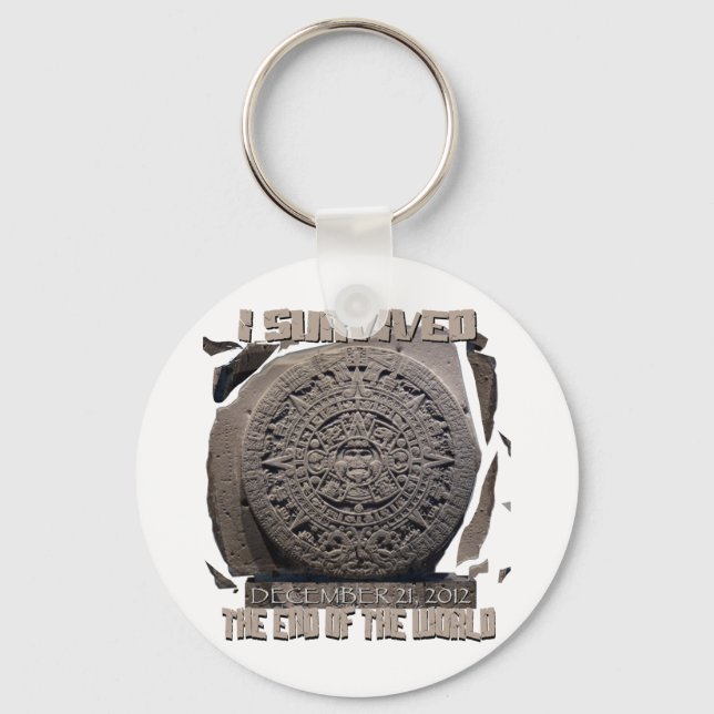 PORTE-CLÉS J'AI SURVÉCU À LA FIN DU MONDE 2012 (Recto)