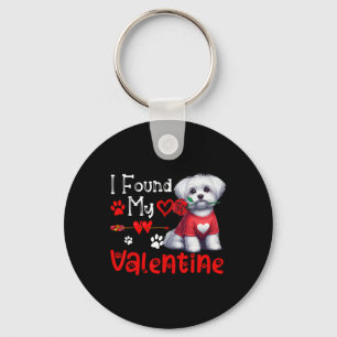 Porte-clés J'ai trouvé mon Maltais de la Saint-Valentin avec