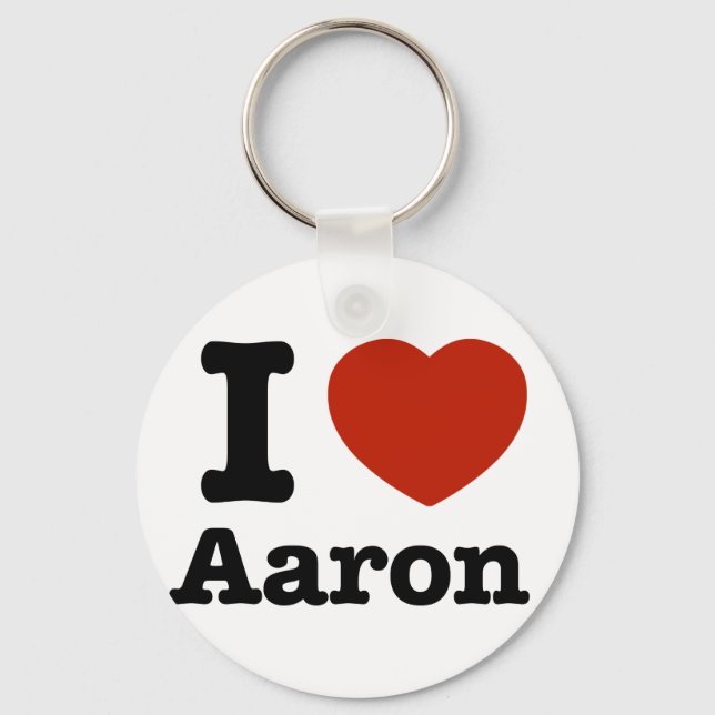 Porte-clés J'aime Aaron (Recto)