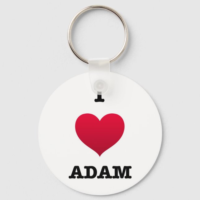 Porte-clés J'aime Adam (Recto)