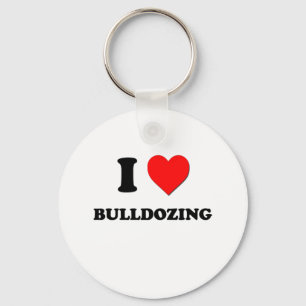 Porte-clés J'aime aplanir au bulldozer